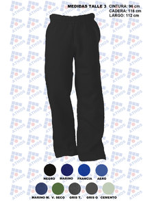 PANTALON ADULTO FRISA COLOR TALLE 3