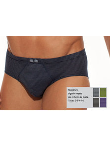 SLIP HOMBRE ALGODON RAYADO TALLE 4