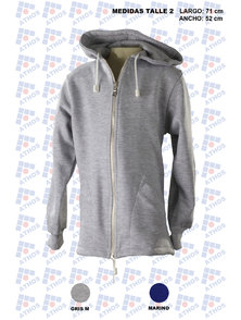 CAMPERA ADULTO FRISA COLOR CON CAPUCHA. T 2