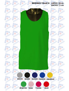 MUSCULOSA ADULTO COLOR ALGODON TALLE 8